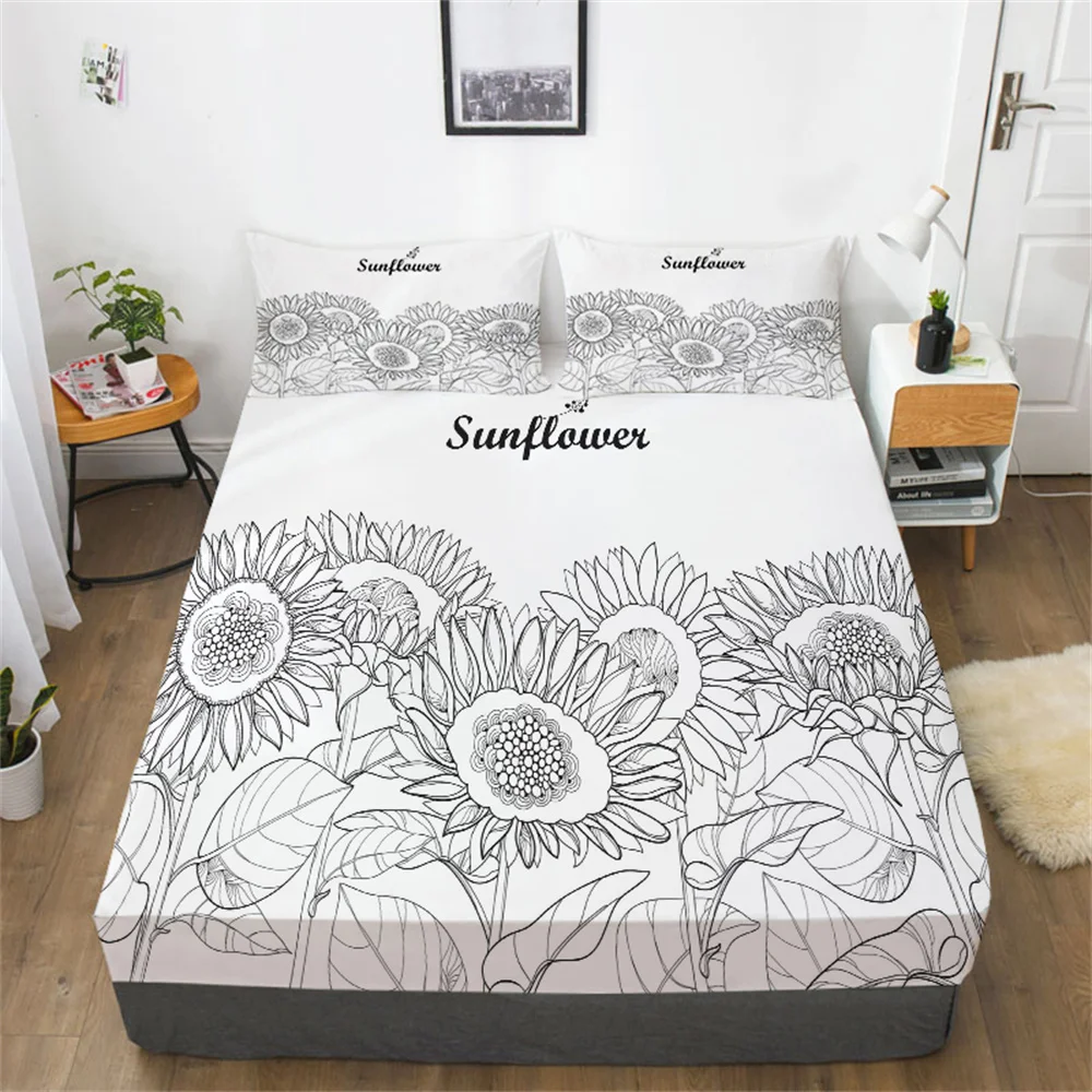 Комплект постельного белья с 3D подсолнухами для женщин и девочек комплекты