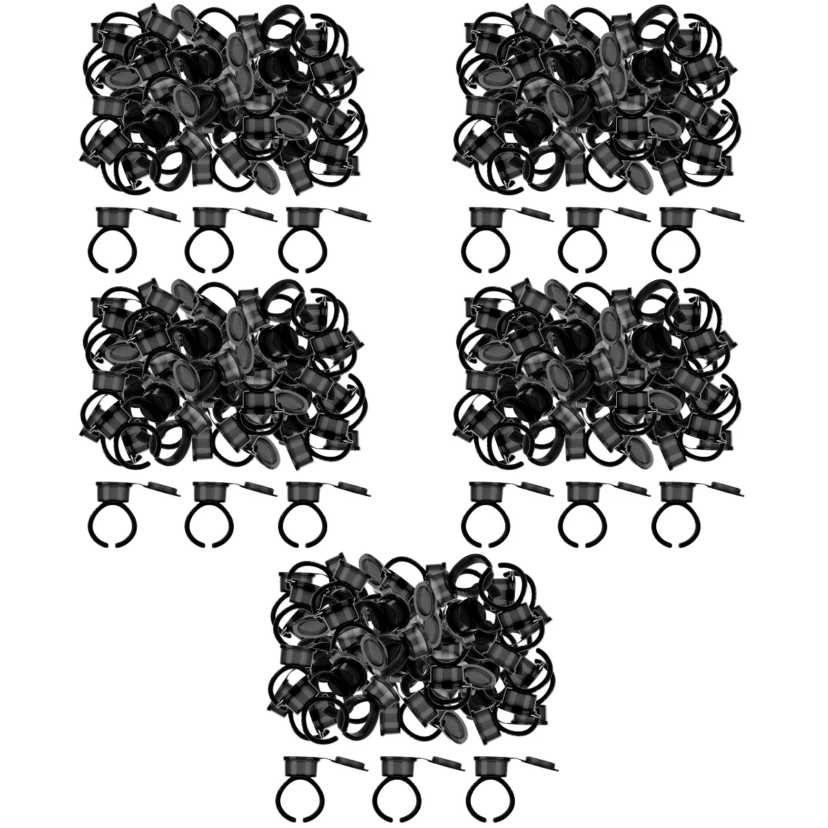 

250 Pigment Ink Ring Cups with Covers Pigment Container