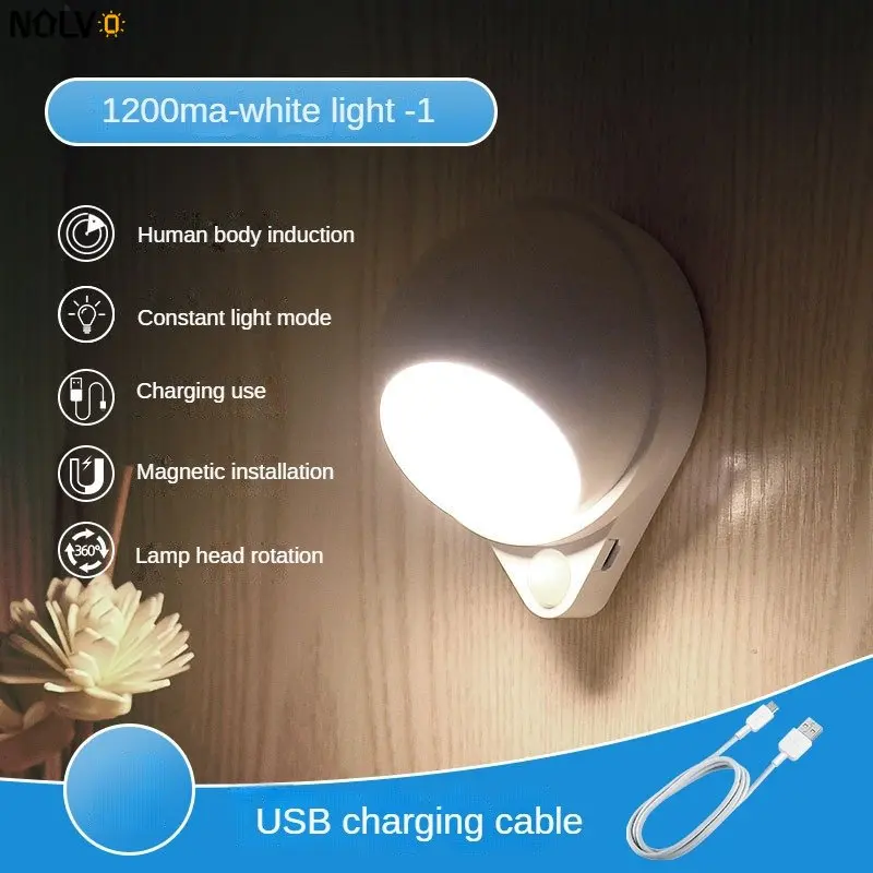 Adjustable Brightness Creative Design USB Rechargeable Night Sensor Night Light Color Changing Plug In Night Light