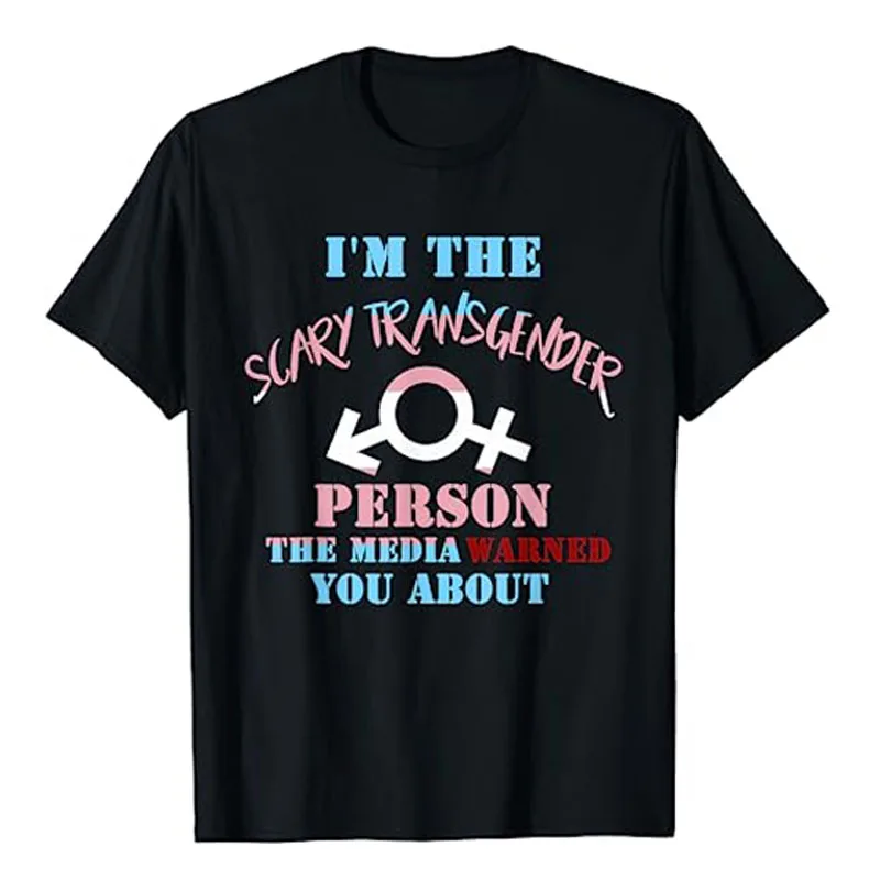 

Funny I'm The Scary Transgender Person T-Shirt LGBT Gay Pride Tee Funny Ally Proud Transgender Human Rights Outfits Lgbtq Gift