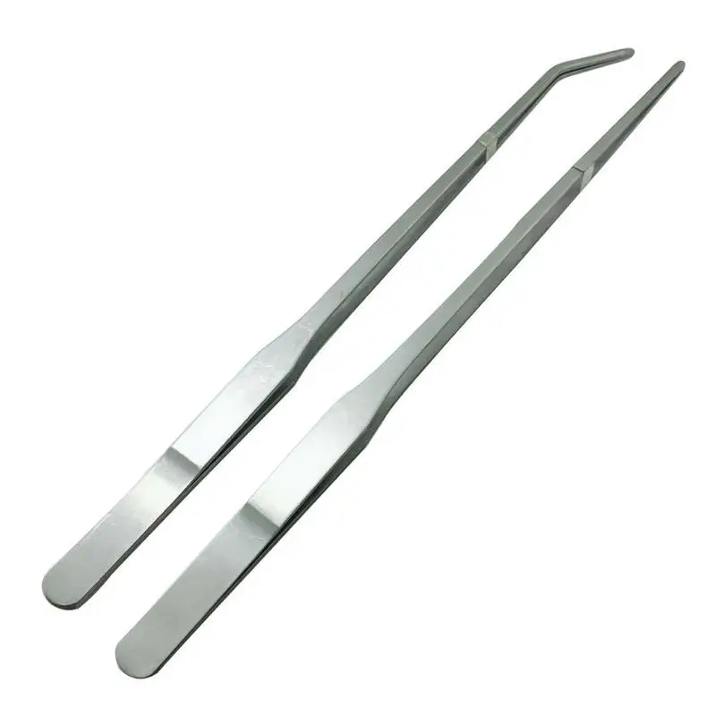 

Stainless Steel Tank Tweezers Pliers Aquarium Tool Fish Tank Aquatic Plants Straight Elbow Forceps Clip Aquatic Cleaning Tool