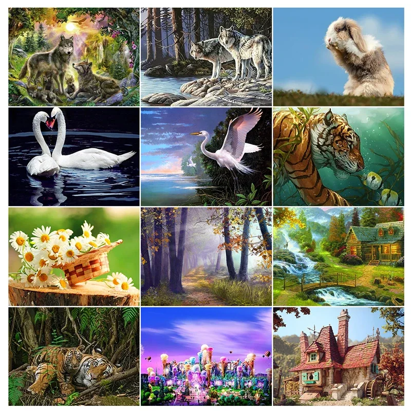 Алмазная 5D картина с животными алмазная вышивка своими руками полная