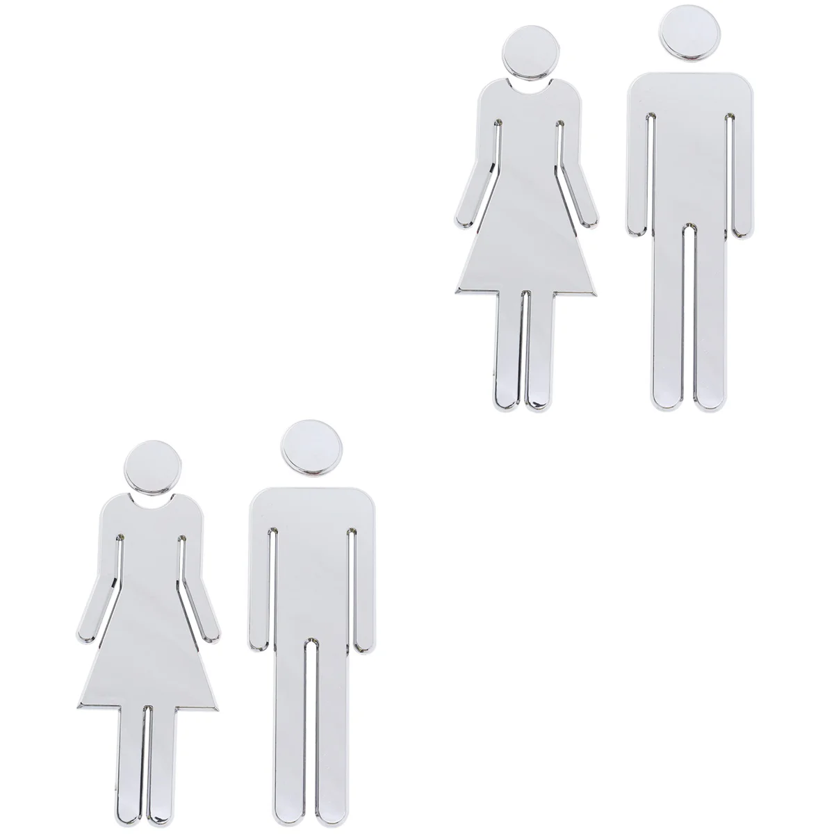 

Sign Bathroom Restroom Door Toilet Silver Wc Men Accessories Unisex Women Public Gender Neutral Funny Braille Gold Washroom