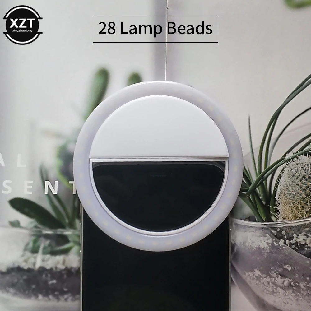 

LED Selfie Ring Light Mobile Phone Photo Beauty Fill Light for IPhone Samsung Xiaomi Huawei ,Rechargeable Models