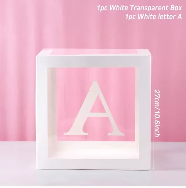 

Прозрачная коробка для имени, Свадебный шар, украшение на 1-й день рождения, Детские воздушные шары на день рождения, латексный шар-макарон, д...