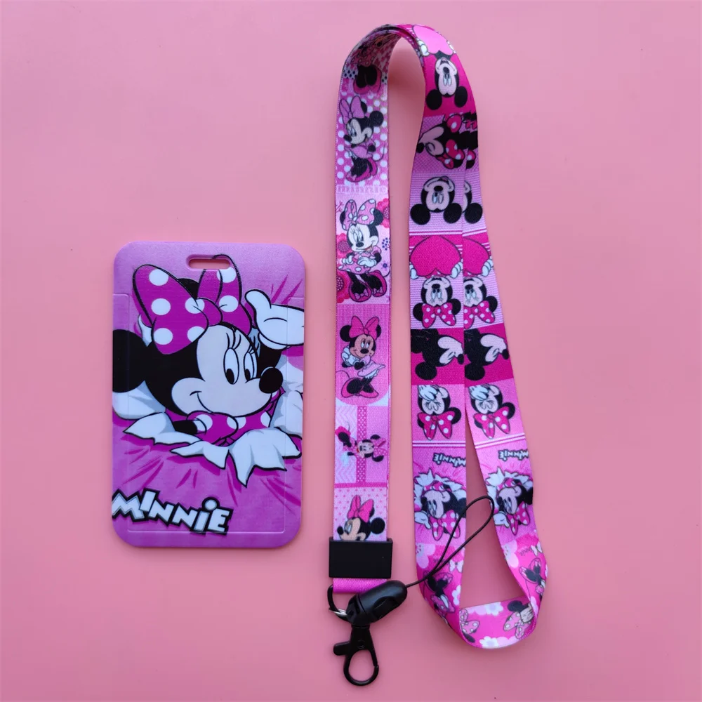 

Minnie Cute Disney Identification Card Case Badge Holder Neck Credit Business Card Holder Cards Protector