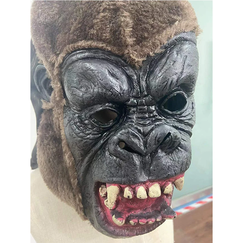 Chimpanzee King Kong Fursuit Gorilla Top Halloween Costume for Kids Gorilla Mask Masquerade Cosplay Anime Carnival Disguise images - 6