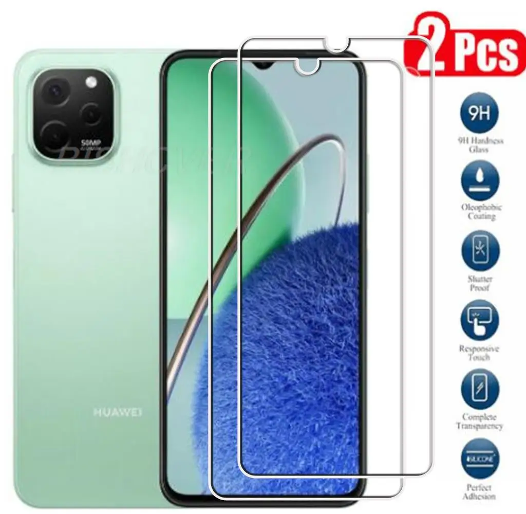 Закаленное стекло для Huawei Nova Y61, защитная пленка для экрана, искусственное, искусственное Стекло для телефона