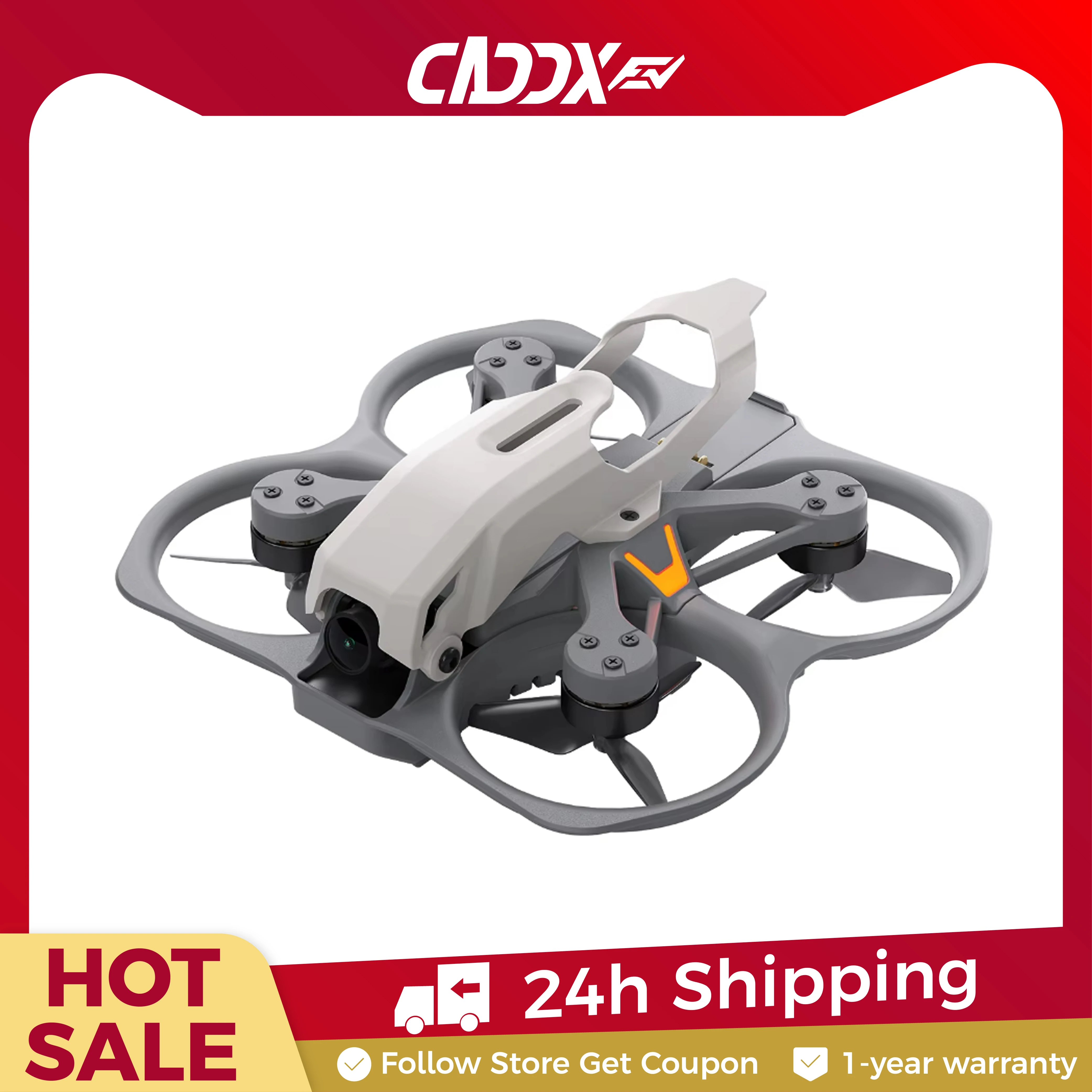 Фото CADDXFPV Protos 1.6-дюймовый бесщеточный квадрокоптер Whoop с комплектом VTX Ascent Lite, профессиональный мини-дрон для FPV-гонок на радиоуправлении №1