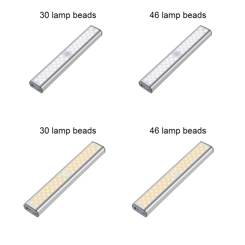 

Under Cabinet Light Bar LED 1.2W Closet Lamps Tube Human Body Induction Kitchen Wardrobe Lighting for White Light 30LED