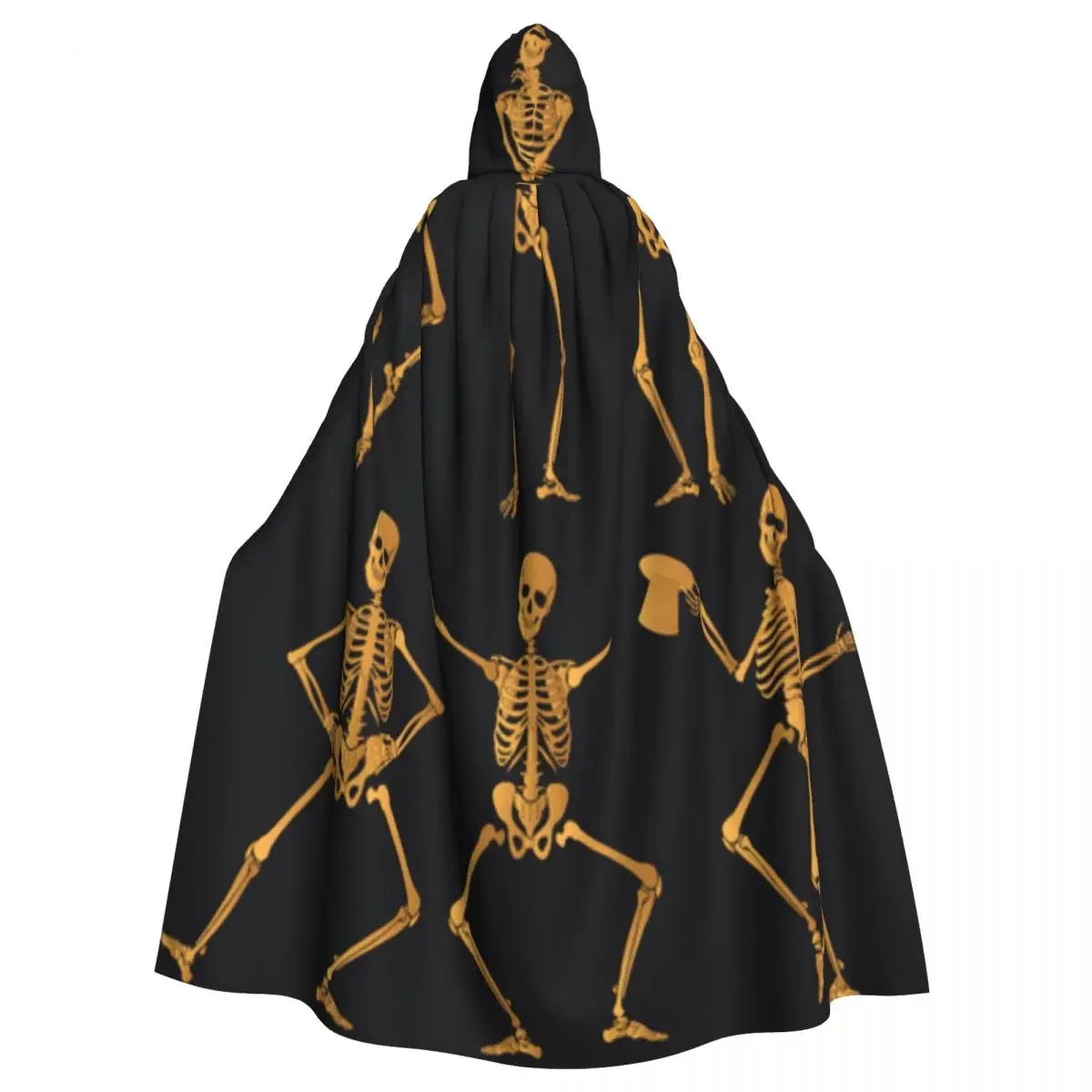 Peleryna dla dorosłych z kapturem karnawał śmieszne czaszki średniowieczny kostium czarownica Wicca wampir Elf Purim