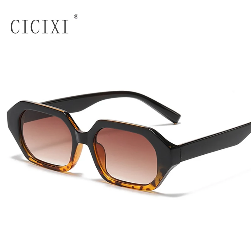 

Солнечные очки CICIXI в винтажном стиле UV400 для мужчин и женщин, небольшие квадратные многоугольные солнцезащитные аксессуары с зелеными линзами