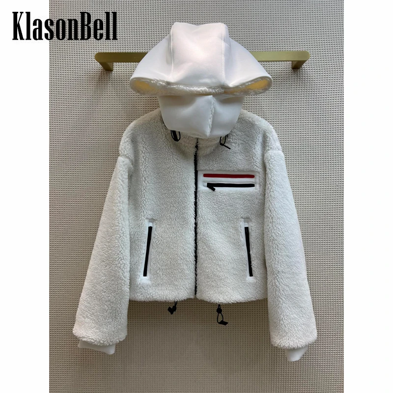 

11,29 KlasonBell модная женская теплая короткая флисовая куртка с капюшоном
