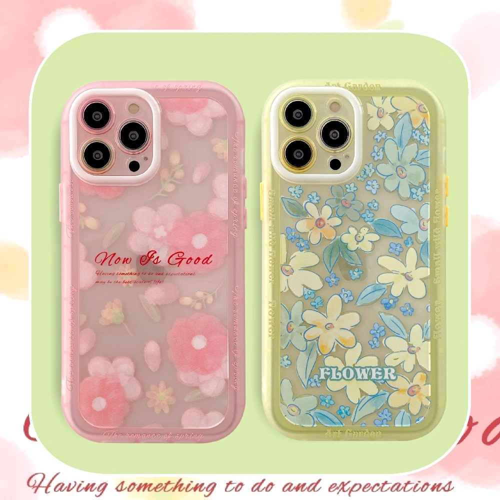 

sumkeymi Spring Atmosphere Cute flowers Soft TPU Silicone Phone Case For iphone 13 Pro Max 12 Pro Max 11 Pro Max X XS XR Max