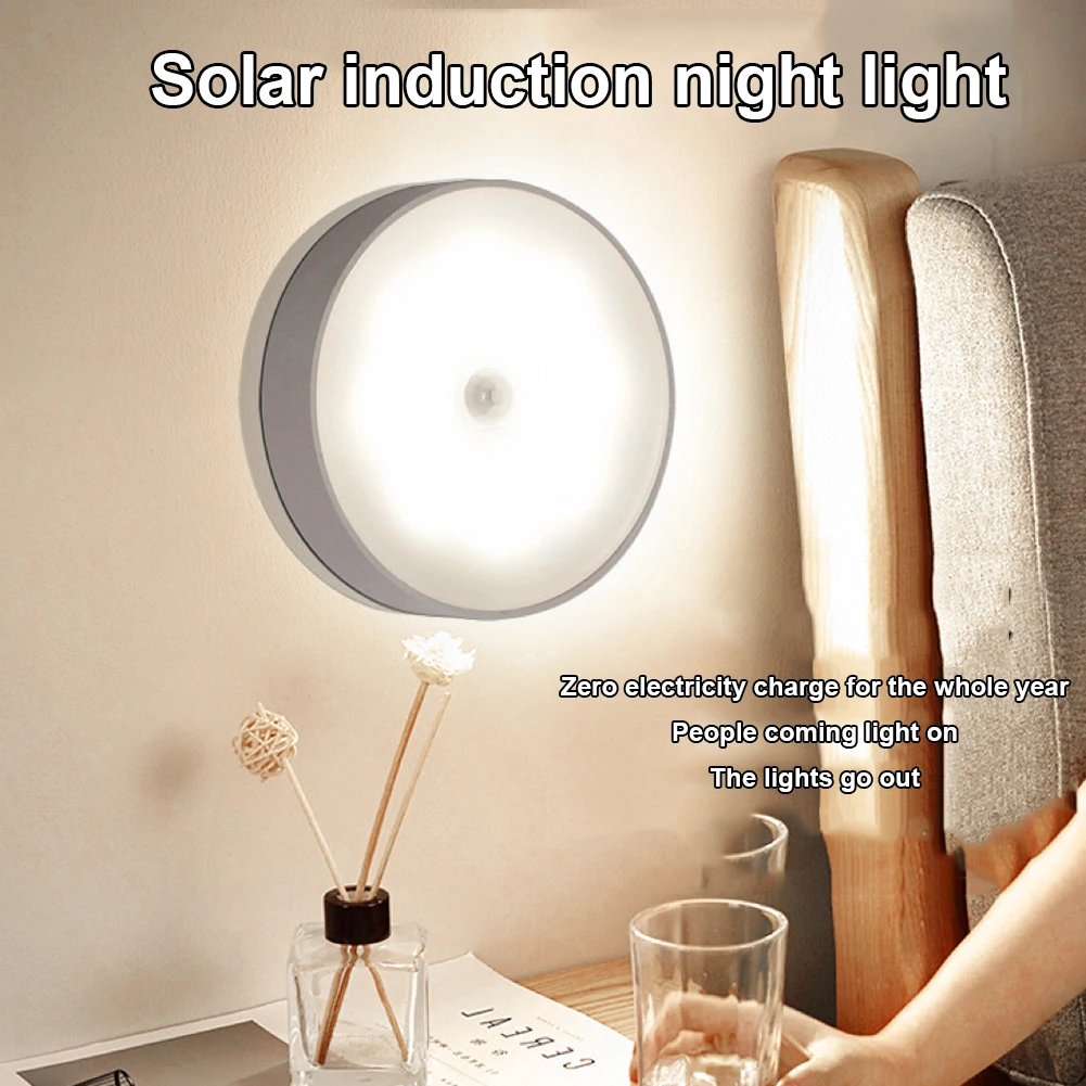 

LED Round Human Body Sensor Light Wireless Wall Mounted Closet Lighting Adjustable Stair Lights Multipurpose for Bedroom Kitchen