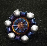 new titanium alloy hand twisting spinning top gyro gyroscope spinner top toys edc decompression toy