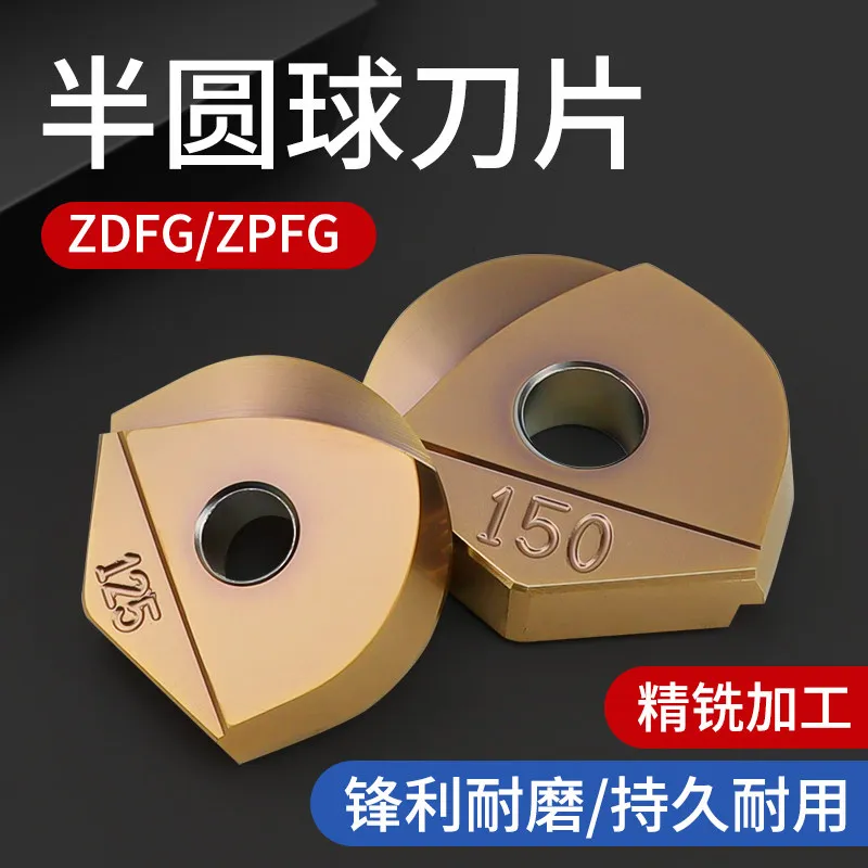 Фото Держатель для шаровых фрез ZDFG ABPF, полукруглые вставки R5, R6, R8, R10, R12.5, R15 №1