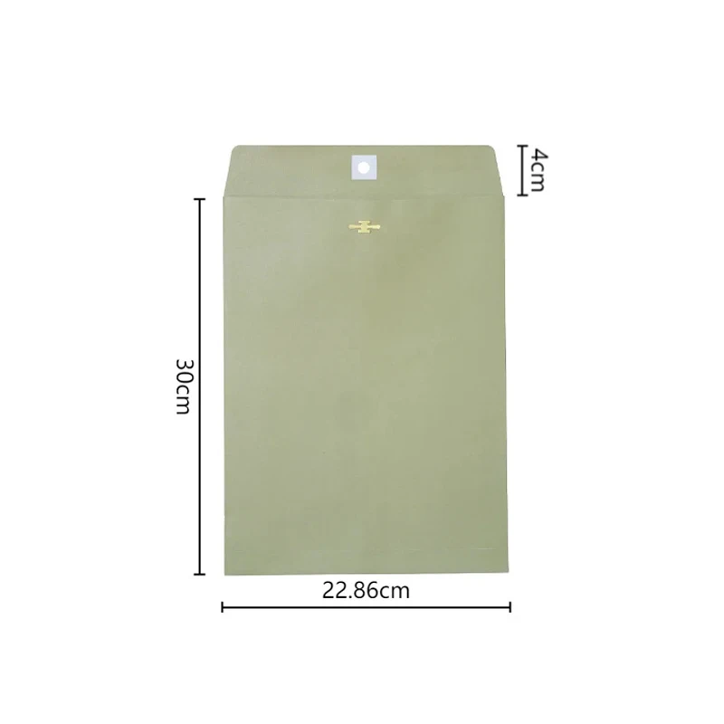 Фото 30 шт. 23x34 см А4 Конверты с металлическими кнопками, 120 г, цветная бумага, для приглашений, для малого бизнеса, папка для документов, канцелярские принадлежности, сумка для хранения №5