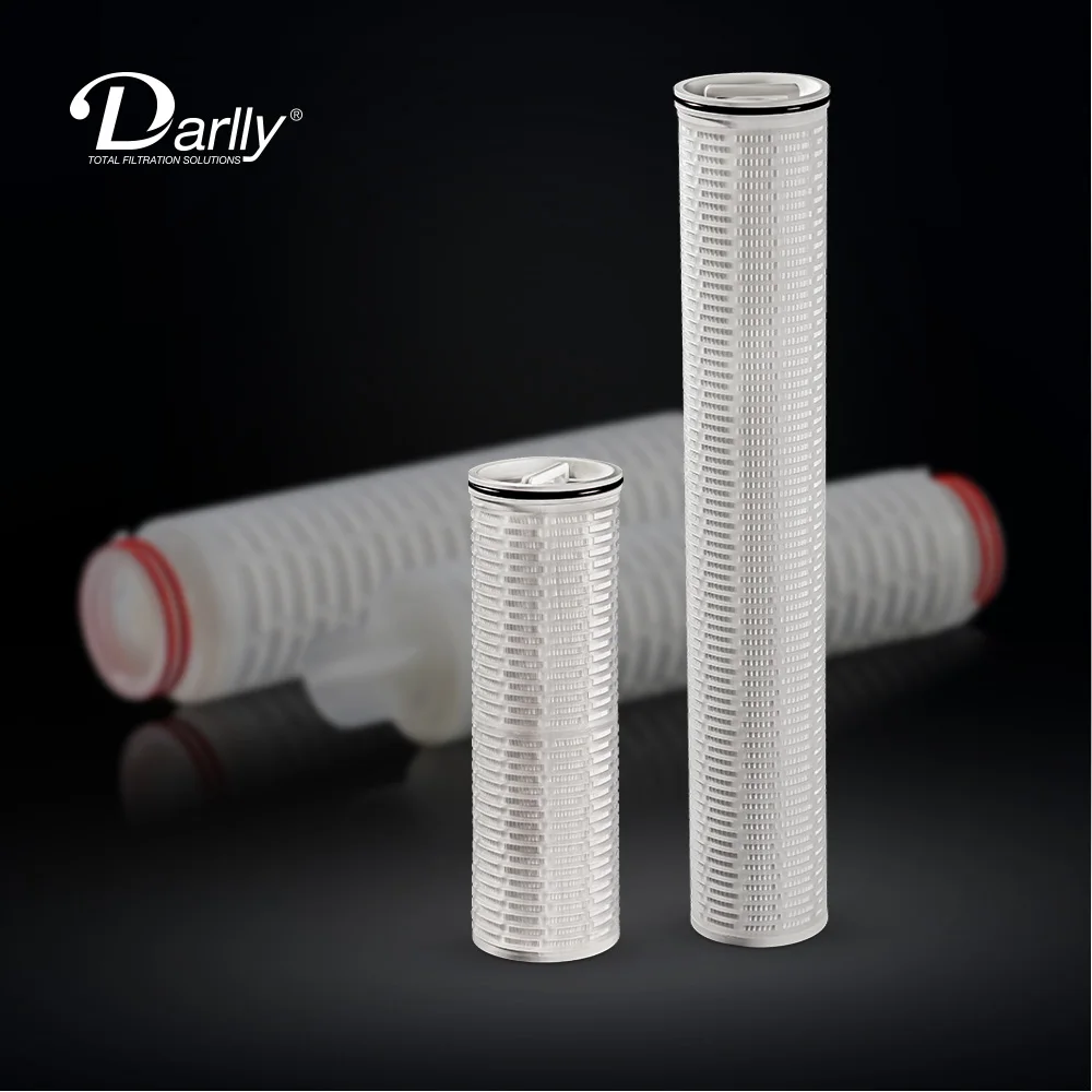 

China Supplier Water Filters High Flow 40''/60'' 10 Micron Feed Water Boiler RO Pleated Filter Cartridge Water Filtration Filter