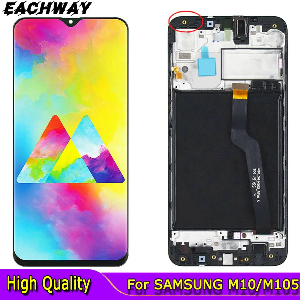 

AMOLED 6.22'' For Samsung Galaxy M10 2019 LCD Display Touch Screen Digitizer Assembly SM-M105 M105F M105G For Samsung M10 LCD