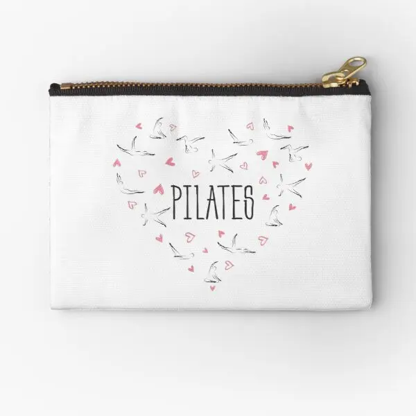 

Pilates Poses In Shape Of A Heart Zipper Pouches Money Packaging Women Pure Wallet Socks Men Pocket Coin Bag Panties Key Small