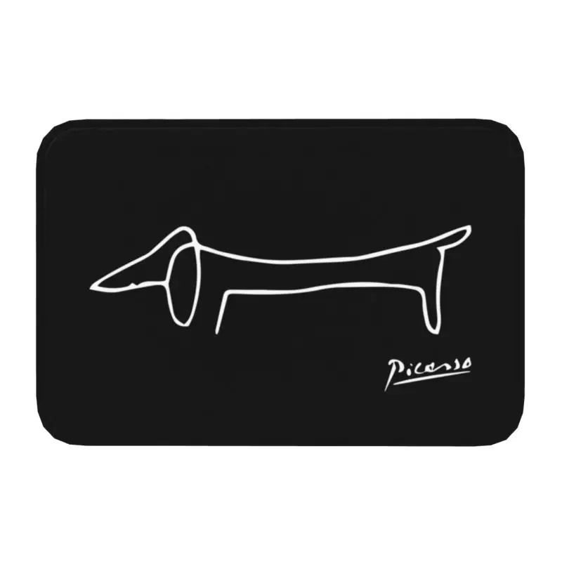 

Pablo Picasso Dachsund Front Floor Door Entrance Mat Outdoor Kitchen Bathroom Line Wild Wiener Dog Doormat Toilet Carpet Rug