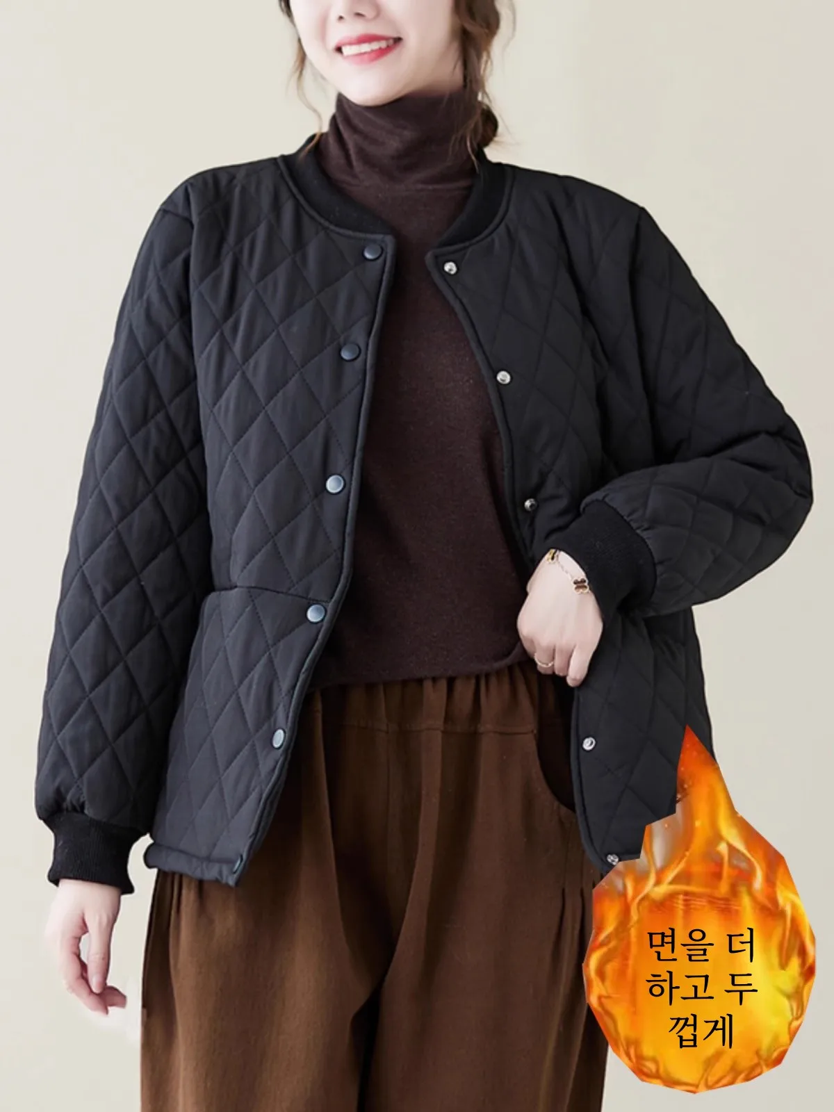 Модная женская куртка на хлопковой подкладке в стиле ретро осень и зима 2024 новая