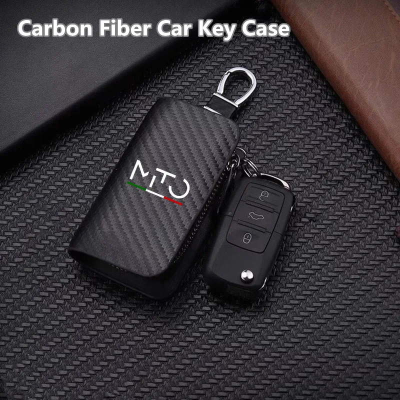 

NEW Carbon fiber PC Car Smart Key Fob Case SKin Cover Anti Scratch Cover For Alfa Romeo MIto Auto Accessories