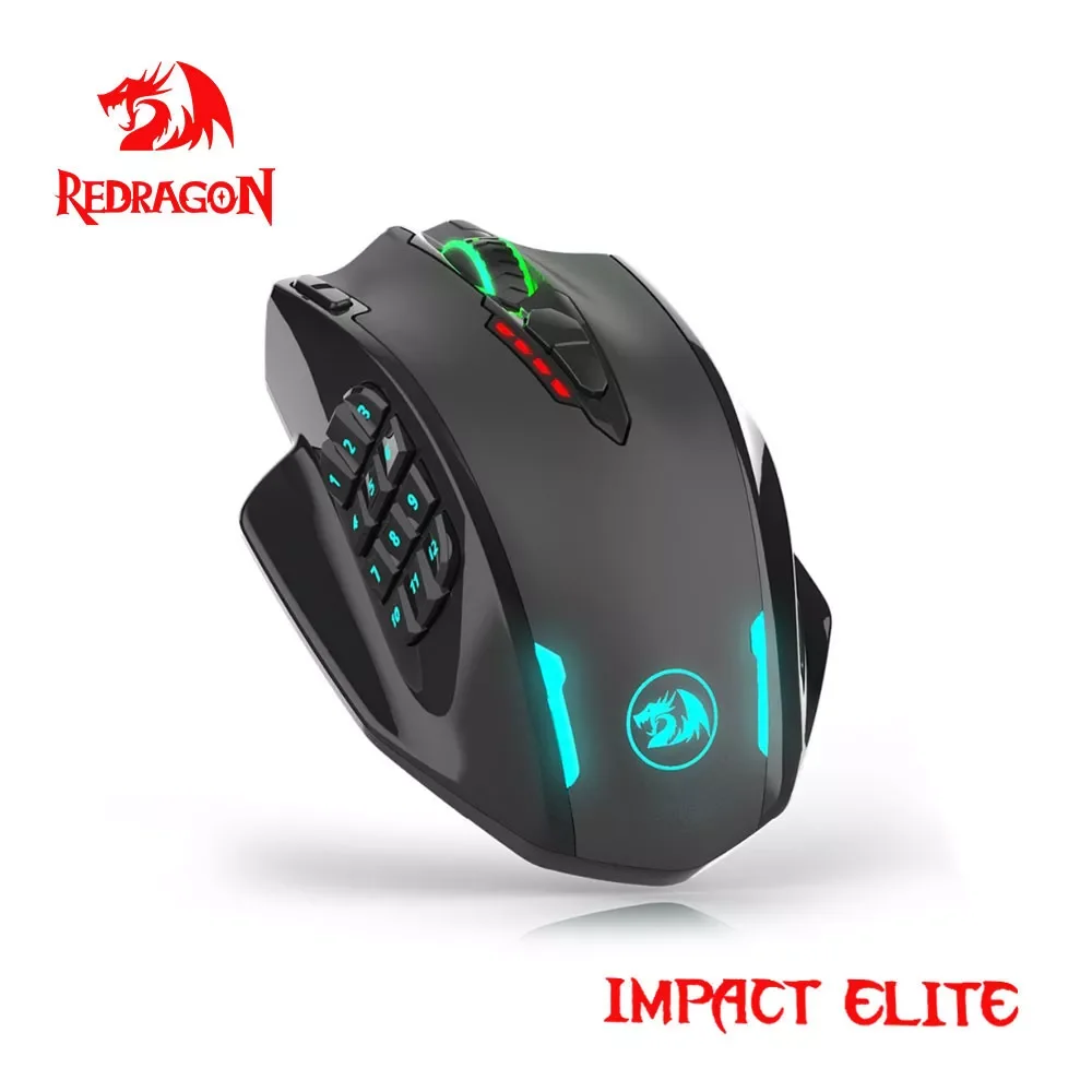 

Redragon Impact Elite M913 RGB USB 2.4G Wireless Gaming Mouse 16000 DPI 16 buttons Programmable ergonomic for gamer Mice PC