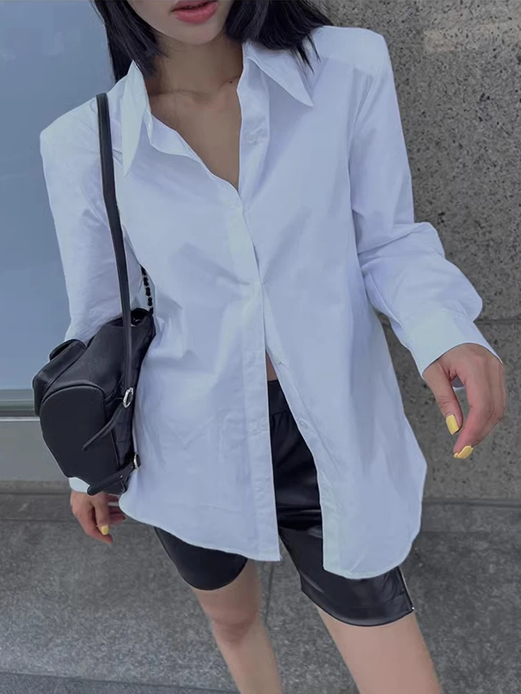 Женская блузка с вырезами на спине рубашка длинным рукавом и воротником