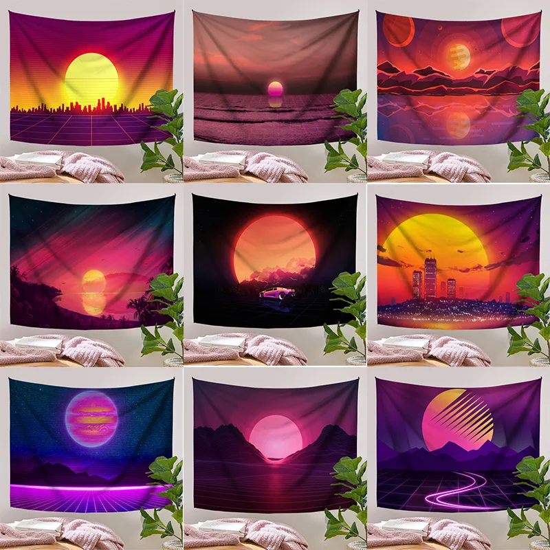 

Настенный гобелен в стиле интернет-панк, покрывало для спальни, общежития, хиппи, домашний декор, одеяло, эстетическое комнатное украшение, ...