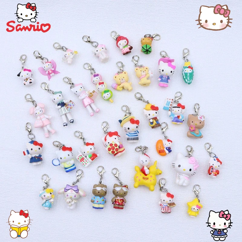 Sanrio милый клубничный брелок для куклы Hello Kitty ангел кулон мобильного телефона