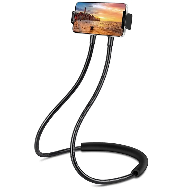 

Upgrade Neck Cell Phone Holder Lazy Gooseneck for Bed Hands Free Neck Universal Mobile Phone Stand for 4-11 Inch Phones Tablets