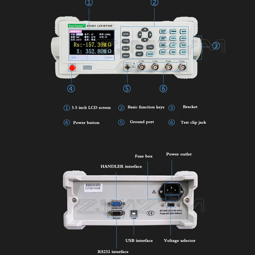 ET4501 ET4502 ET4510 Настольный тестер LCR цифровой мост 10 Гц ~ 100 кГц 1 Непрерывно