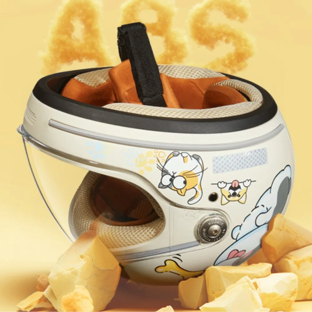 Детский мотоциклетный шлем в горошек 46-52 см