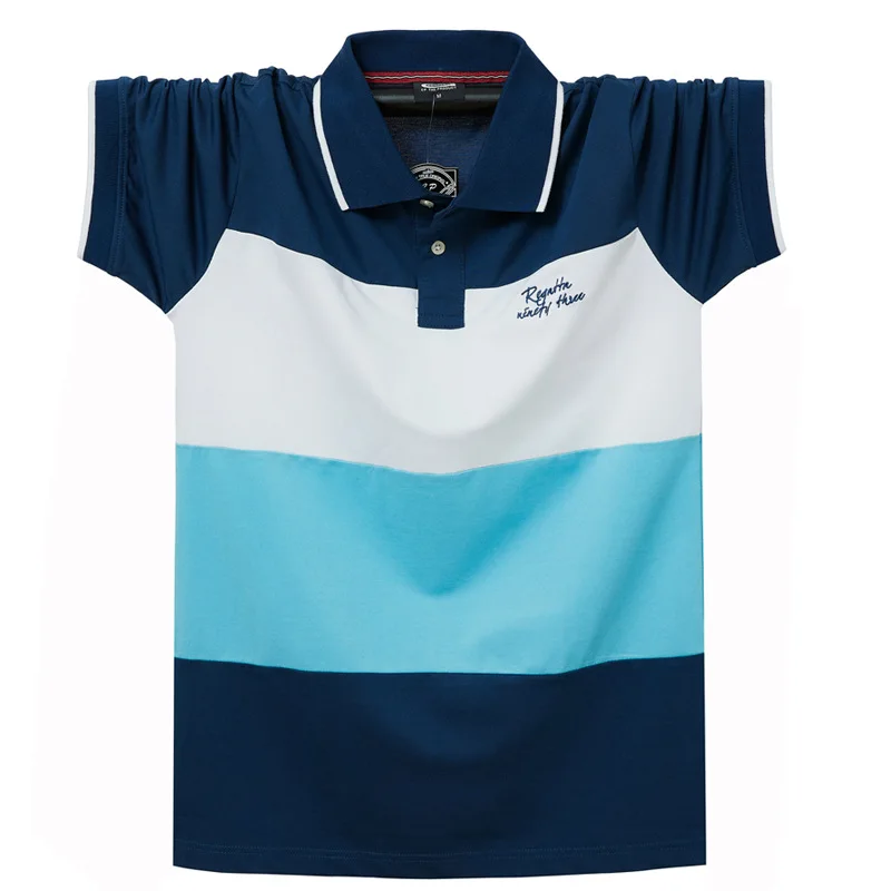 

Sumemr Fashion Striped Men's Polo Shirts 2023 New Arrivals Cotton Casual Loose Big Tall Men Short Sleeve Polo Shirts Plus Size
