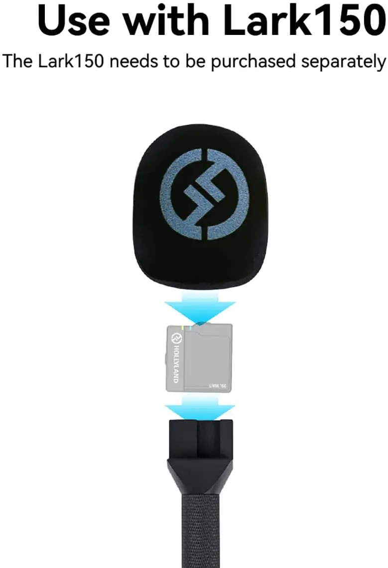 Hollyland Mic Adapter Metal Grip Handle for Lark 150 Wireless Lapel Microphone for Live Show Interview streaming