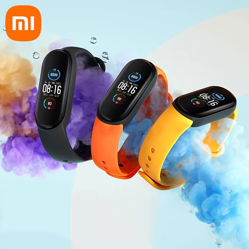 

Xiaomi Mi Band 5 Globale version Smart Armband AMOLED Bildschirm Smartband Fitness Traker Bluetooth Sport Wasserdichte Band 6