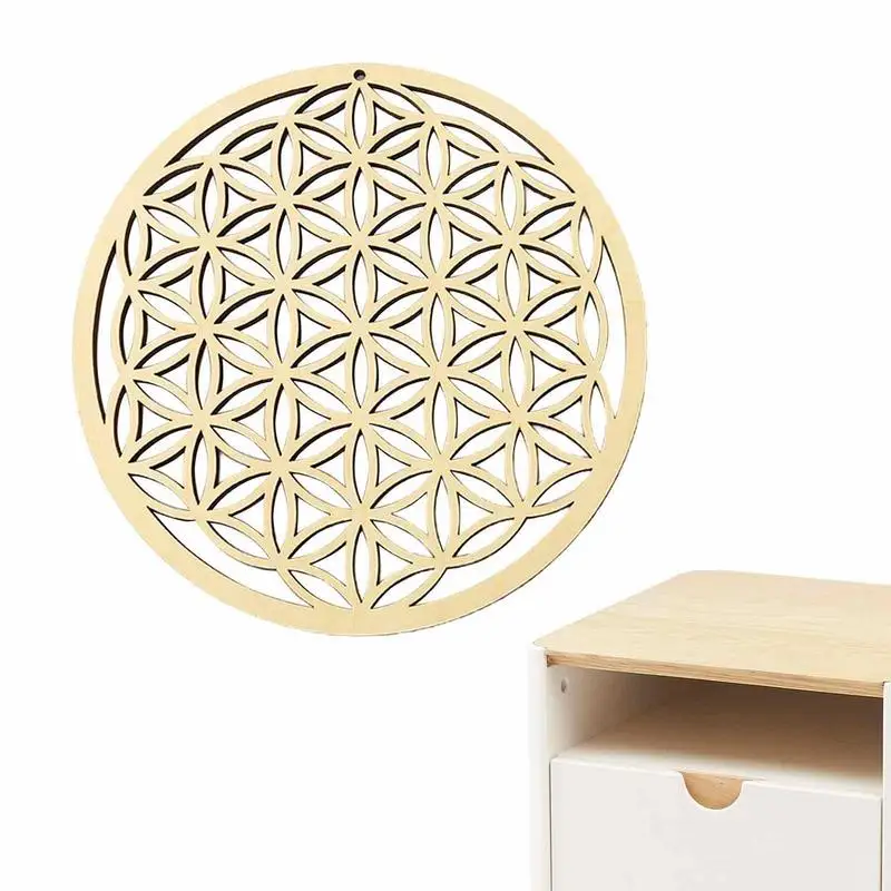 

Wood Crystal Grid Board Flower Of Life Sacred Geometry Wall Art Wooden Crystal Grid Sacred Geometry Wall Decor Home Decor For