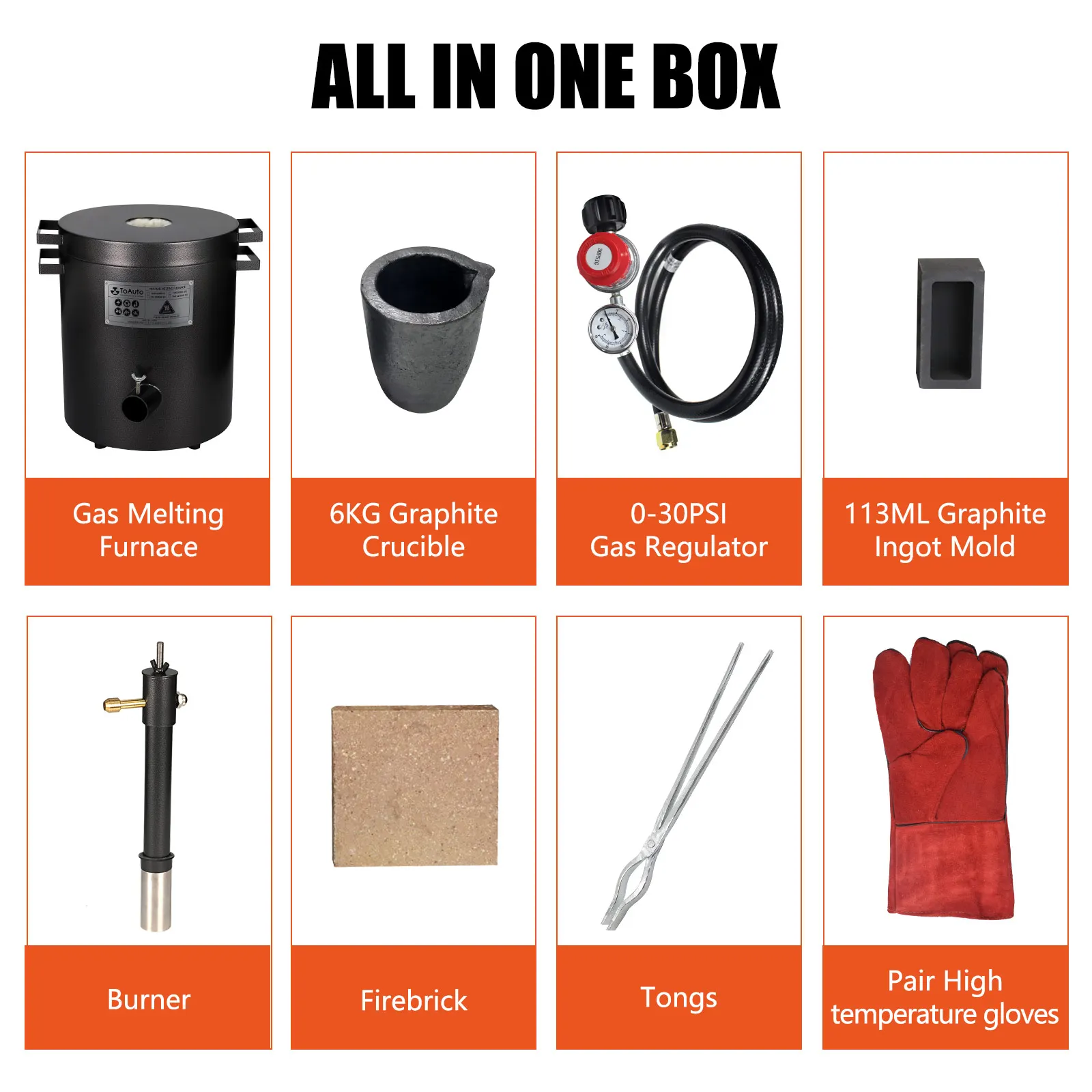 Набор для плавильной печи тигельные щипцы с пропаном графитом 1300 °C литье
