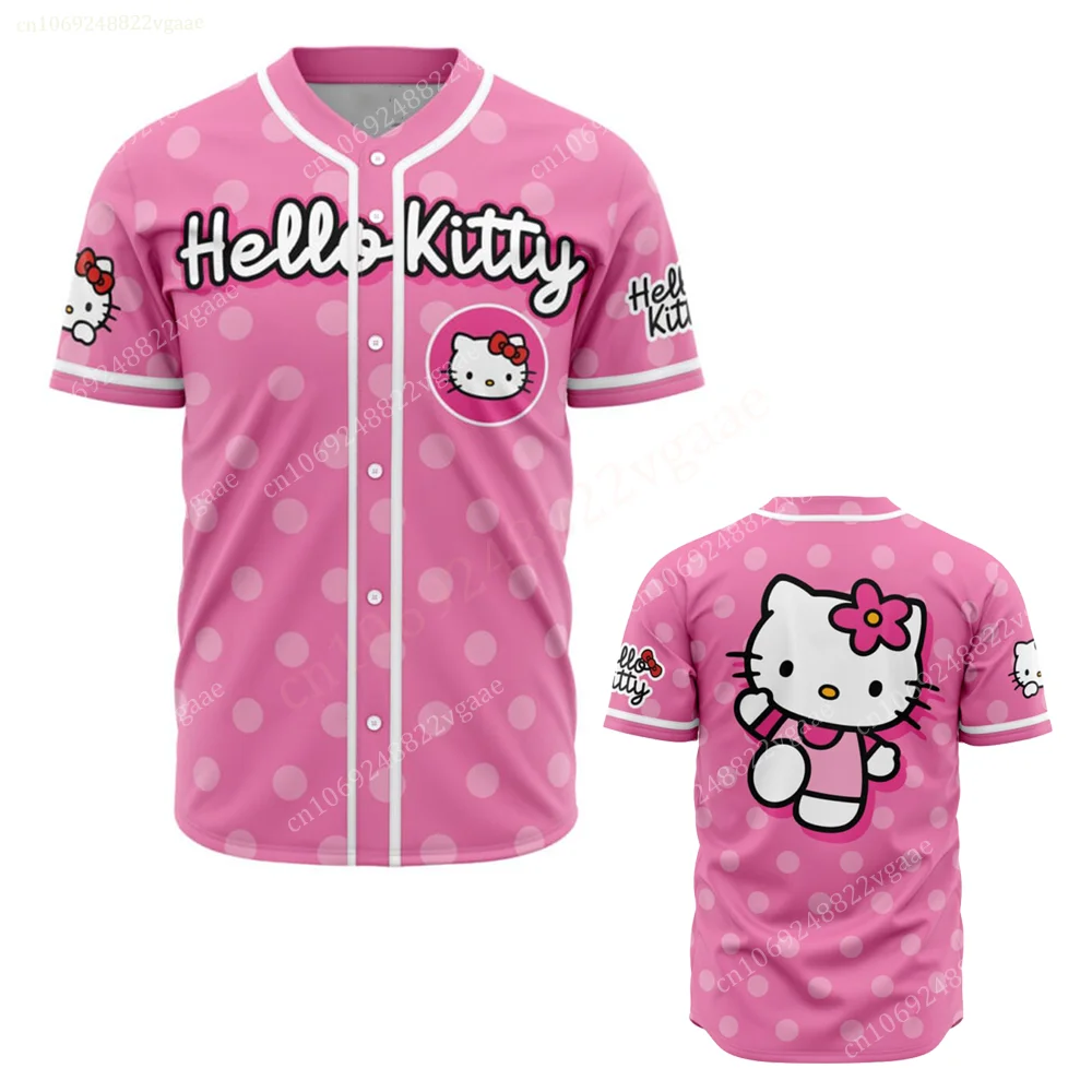 Летняя бейсбольная майка Hello Kitty 2024