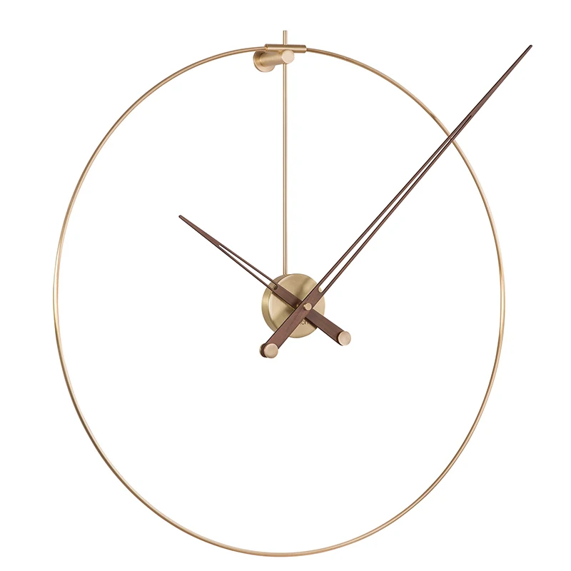 

Gold Luxury Watch Wall Modern Metal Creative Spain Watches Room Wall Clock Design Watchs Mechanism Horloge Murale Home Decor