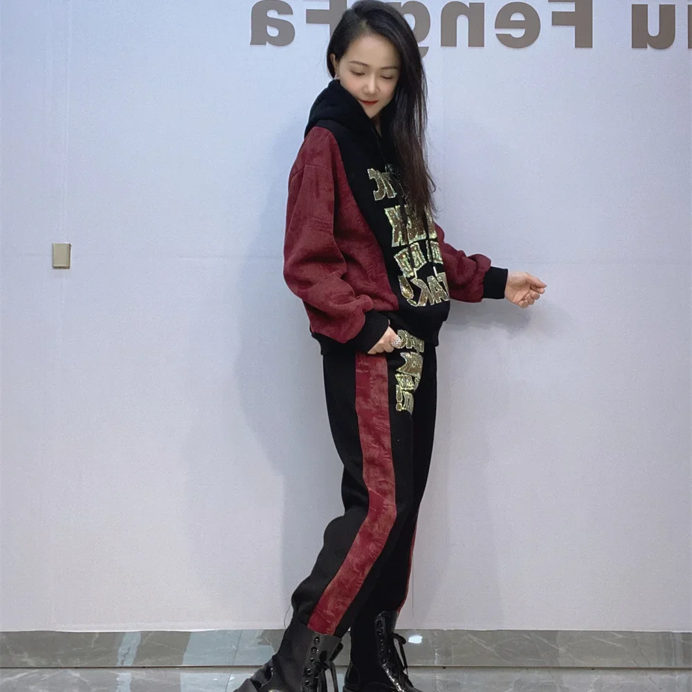 Утолщенный флисовый повседневный костюм женская одежда зимняя куртка с