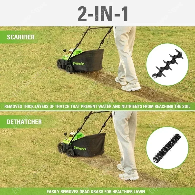 Dethatcher/скарификатор Greenworks 40 В 15 дюймов только инструмент