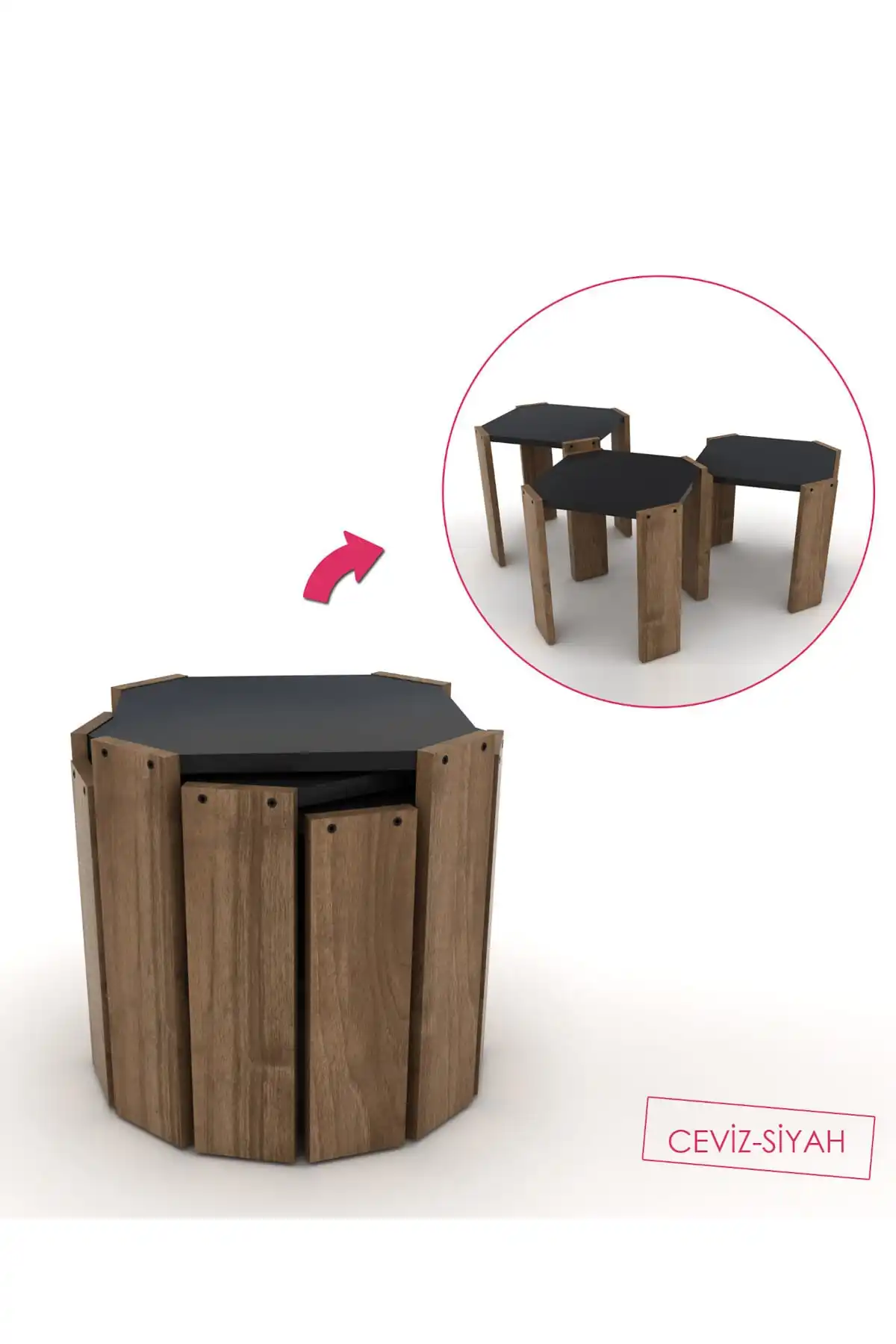 

Modern Nest Table 3 Pcs Scandinavian Wooden Leg Side Tea Coffee Service Tables Design Living Room Bedside Table Furniture