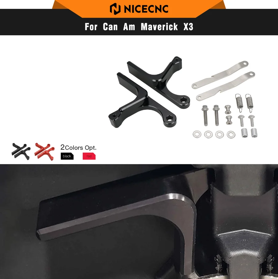 Фото Комплект дверных ручек NICENCC Maverick X3 UTV для Can-Am Maverick X3 2017-2022 2021 (подходит для всех 2-дверных и 4-дверных моделей), алюминиевый. №1