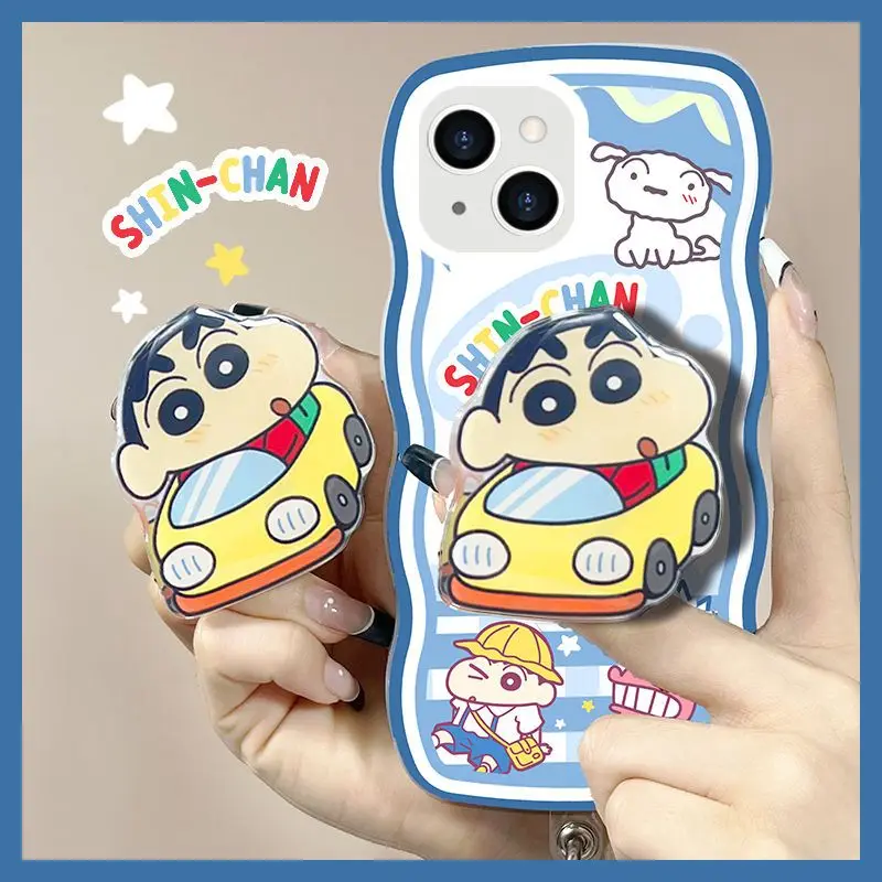 

Animation Apple 13 Phone Case Crayon Shin-Chan Bracket Hanging Ring Iphone14Pro Cute Cartoon 12/11/xs/xr/8 Protective Case