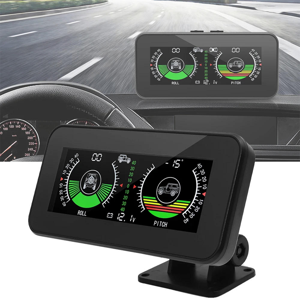 

NEW Digital Car GPS Speedometer Smart Inclinometer Car HUD Head Up Display Slope Digital Tilt Meter Auto Off Road Accessories