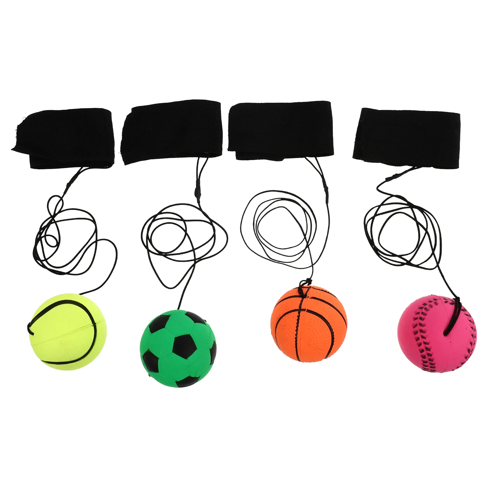

4 Pcs Throw The Ball Throwing Balls Hand Toss Toy Kids Toys Fluorescent Wristband Elasticity