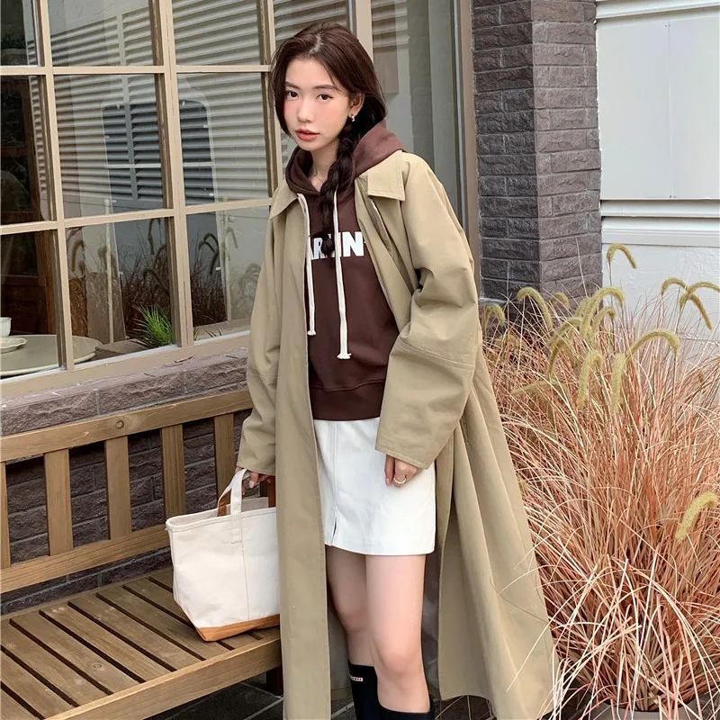 

2022 реальная фотография корейский шик Универсальный простой цвет хаки фотография Бесплатная доставка